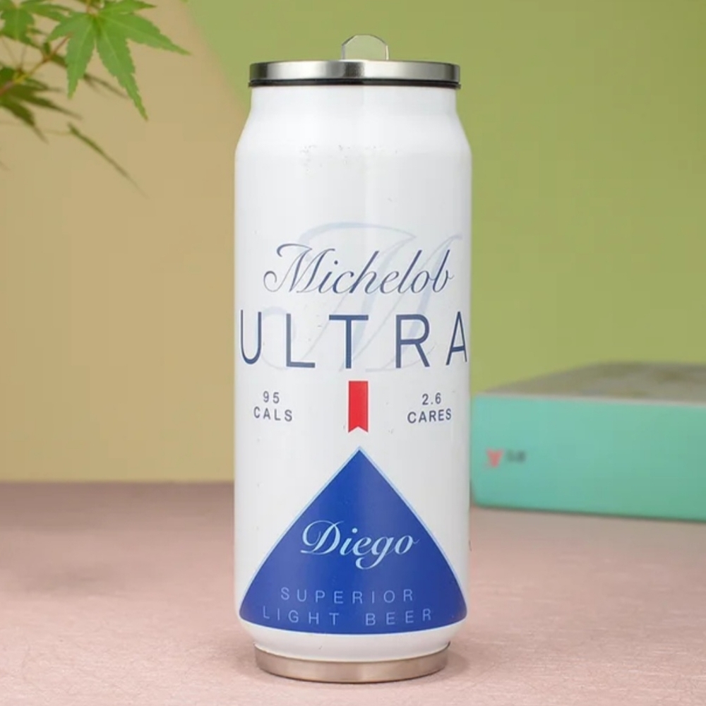 Michelob Ultra Stainless Steel Bottle, Beer Themed